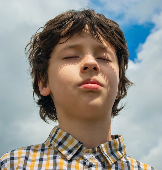 Boy visualizing