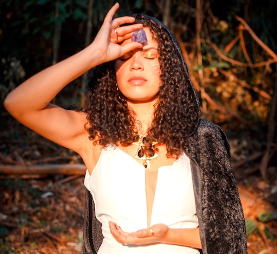 Woman with a crystal